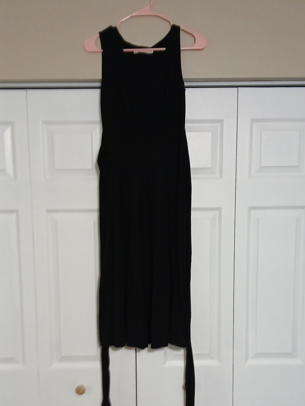 Peruvian Connection Black Dress with Scoop Neck